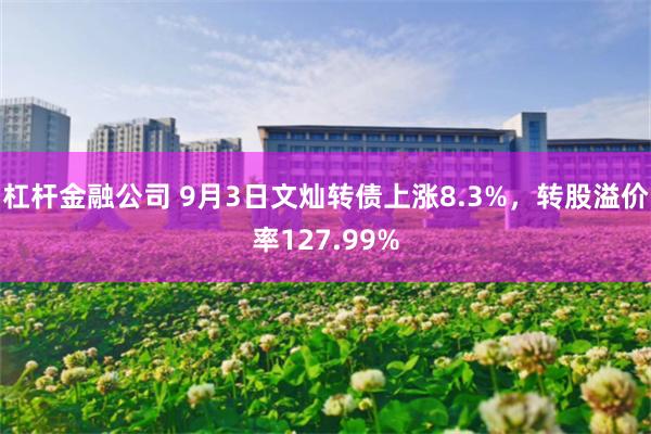 杠杆金融公司 9月3日文灿转债上涨8.3%，转股溢价率127.99%