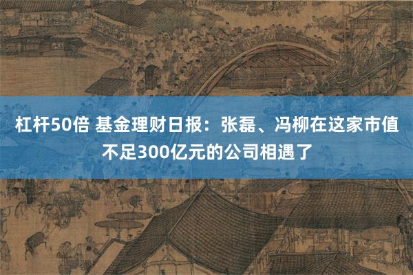 杠杆50倍 基金理财日报：张磊、冯柳在这家市值不足300亿元的公司相遇了